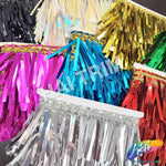 3 3/4" Rectangle Sequin Fringe with Braided Sequins Tape, SEQ-005