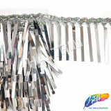 3 3/4" Rectangle Sequin Fringe with Braided Sequins Tape, SEQ-005