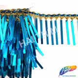 3 3/4" Rectangle Sequin Fringe with Braided Sequins Tape, SEQ-005