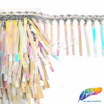 3 3/4" Rectangle Sequin Fringe with Braided Sequins Tape, SEQ-005