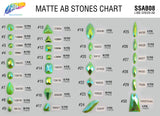 Matte Lime Green AB Resin Stones, SSAB08