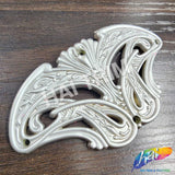 Silver Plastic Carved Buckle Piece, NAS-036