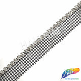 1-Row Crystal Rhinestone Trim with Side Net, A-001N
