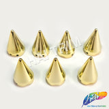 15x26mm Metallic Gold Acrylic Spike Studs (8 pieces)