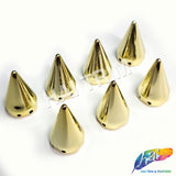 15x26mm Metallic Gold Acrylic Spike Studs (8 pieces)