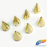 15x26mm Metallic Gold Acrylic Spike Studs (8 pieces)
