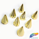 15x26mm Metallic Gold Acrylic Spike Studs (8 pieces)