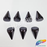 15x26mm Metallic Gunmetal Acrylic Spike Studs (8 pieces)