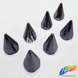 15x26mm Metallic Gunmetal Acrylic Spike Studs (8 pieces)