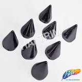 15x26mm Metallic Gunmetal Acrylic Spike Studs (8 pieces)