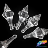 Clear Faceted Icicle Chandelier Drop Beads