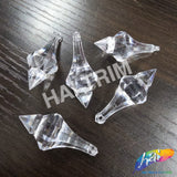 Clear Faceted Icicle Chandelier Drop Beads