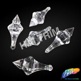 Clear Faceted Icicle Chandelier Drop Beads