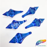 Royal Blue Faceted Icicle Chandelier Drop Beads