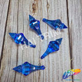 Royal Blue Faceted Icicle Chandelier Drop Beads