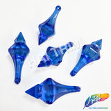 Royal Blue Faceted Icicle Chandelier Drop Beads