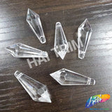 Clear Faceted Icicle Chandelier Drop Beads