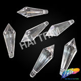 Clear Faceted Icicle Chandelier Drop Beads