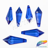 Royal Blue Faceted Icicle Chandelier Drop Beads