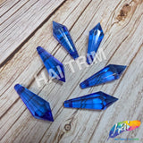 Royal Blue Faceted Icicle Chandelier Drop Beads