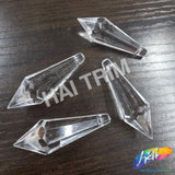 Clear Faceted Icicle Chandelier Drop Beads