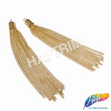 4" Gold Chain Tassels, TSL-05 (2 pieces)