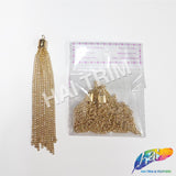 4" Gold Chain Tassels, TSL-05 (2 pieces)