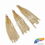 2 1/2" Gold Chain Tassels, TSL-06 (5 pieces)