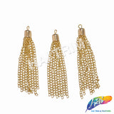2 1/2" Gold Chain Tassels, TSL-06 (5 pieces)