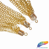 2 1/2" Gold Chain Tassels, TSL-06 (5 pieces)