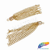 2 1/2" Gold Chain Tassels, TSL-06 (5 pieces)