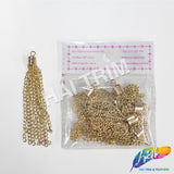 2 1/2" Gold Chain Tassels, TSL-06 (5 pieces)