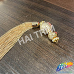 5 3/4" Gold Beaded Rhinestone Chain Tassel (sold per piece), TSL-07