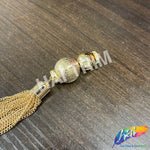 5 3/4" Gold Beaded Rhinestone Chain Tassel (sold per piece), TSL-07