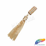 6" Crystal AB/Gold Rhinestone Chain Tassel (sold per piece), TSL-08