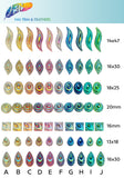 Crystal AB Multifaceted Textured Resin Stones, #A