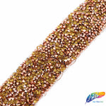 1 1/8" Color Chaton Crystal Rhinestone Iron on Trim, IRT-001