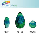 Matte Ombre Marble Acrylic Stones - Teal/Turquoise/Mint #4