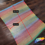 SALE! 36" x 48" Multicolor Rhinestone Mesh Fabric with Crystal AB Stones