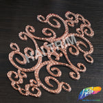 Metallic Rose Gold Motif Plastic Resin Applique, NAS-036