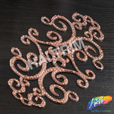Metallic Rose Gold Motif Plastic Resin Applique, NAS-036