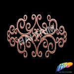 Metallic Rose Gold Motif Plastic Resin Applique, NAS-036