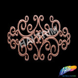 Metallic Rose Gold Motif Plastic Resin Applique, NAS-036