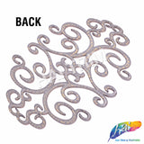 Metallic Rose Gold Motif Plastic Resin Applique, NAS-036
