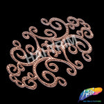 Metallic Rose Gold Motif Plastic Resin Applique, NAS-036