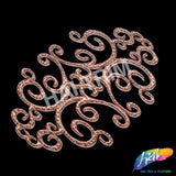 Metallic Rose Gold Motif Plastic Resin Applique, NAS-036