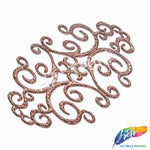 Metallic Rose Gold Motif Plastic Resin Applique, NAS-036
