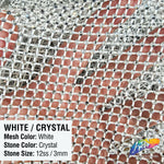 36" x 48"  Rhinestone Mesh Fabric with Crystal AB Stones