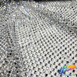 36" x 48" Rhinestone Mesh Fabric with Square Crystal Stones