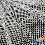 36" x 48" Rhinestone Mesh Fabric with Square Crystal Stones